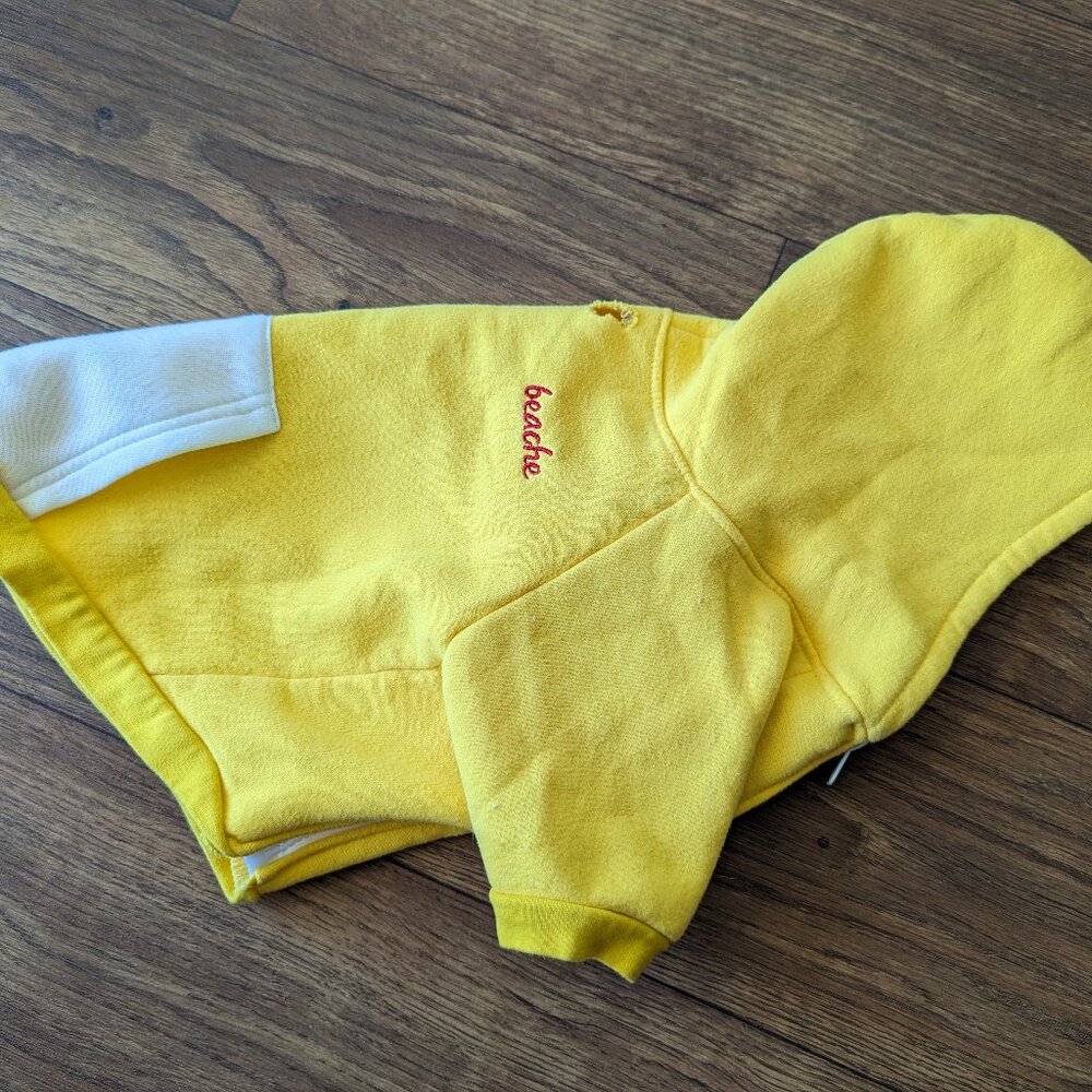🌴 Cozy Soft Cotton Dog Hoodie w/ Zipper, Leash Hole & Pocket - Medium